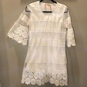 Ecru Lab Boho White Lace dress NWOT